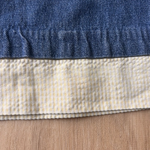 Vintage denim dress girls floral embroidered sundress Mayfair kids size 4t - Picture 3 of 6